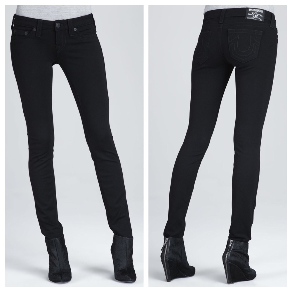 True Religion Size 29 Black Stella Skinny Pants